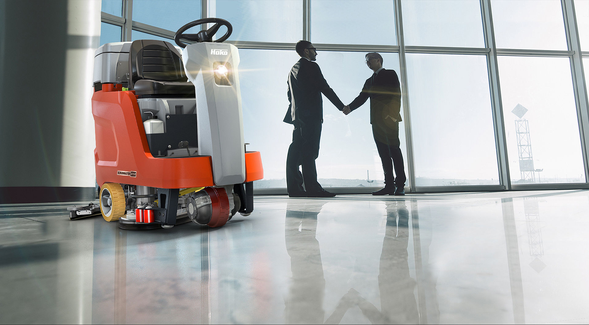 Abschluss eines Vertrags zur Finanzierung einer Kehrmaschine oder eines Reinigungsgeräts.